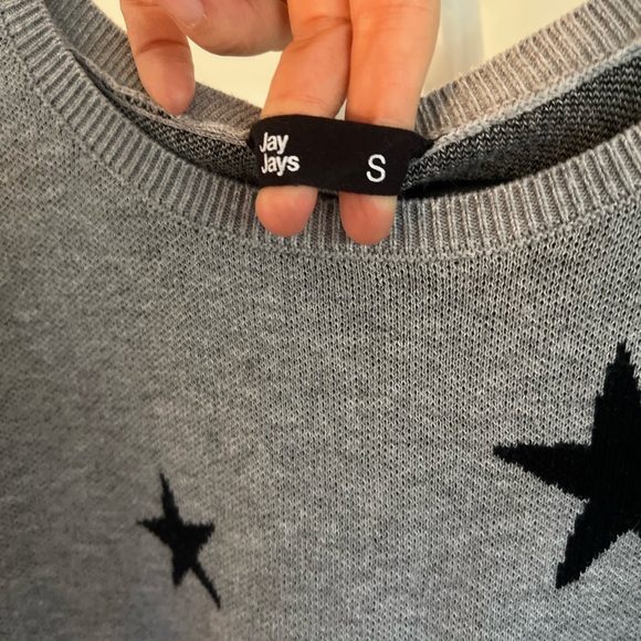 Grey Sweater with Black Stars - Picture 2 of 5